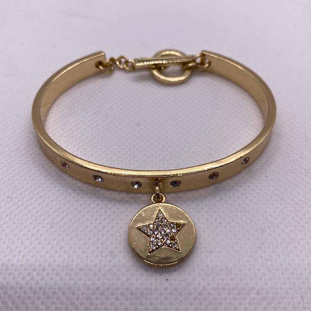 BCBGeneration Gold Plated Bracelets Bangle with Crystals Jewelry As Is